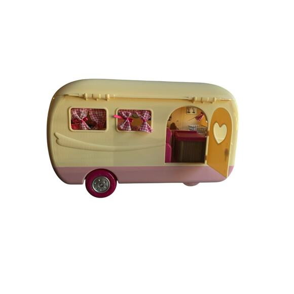 Lil Woodzeez Happy Camper 2 Chipmunk & Accessories Lot Couch Chairs Tables - Picture 4 of 8